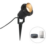 Done - led spot sur piquet - 1 lumi�re - l 13 cm - noir - moderne - �clairage ext�rieur - qazqa