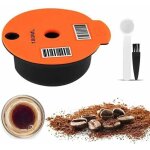 Dosettes de cafe, filtre a cafe reutilisable, capsule de cafe en plastique rechargeable avec cuillere ...