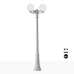 Double lampadaire led d'ext�rieur fumagalli gigi bisso globe' - blanc