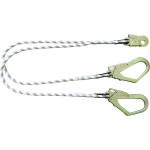 Double longe de maintien 1, 50m corde tress�e d. 12mm + 3 mousquetons en354 levac - 3802c15