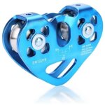 Double poulie tyrolienne 30kn tandem poulie escalade pour cble chariot escalade splologie rescue