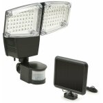 Terre jardin ? projecteur led mural � d�tecteur de mouvement 12w ? 1100 lumens ? panneau solaire d�port� ...