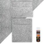 Doublure int�rieure gris argent�, 2 poches de rangement & 5 canettes adh�sif, en feutre pour van couverture ...