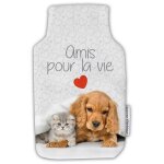 Douceur d'intérieur - housse bouillotte polaire 21x34 cm mignon amis pour la vie Douceur d'intérieur - housse bouillotte polaire 21x34 cm mignon amis pour la vie