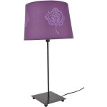 Douceur d'intrieur - lampe metal fleur prune