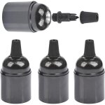 Douille e27 r�tro noire, suspension edison r�tro, adaptateur de douille en bak�lite massive, convient ...
