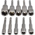 Douille hexagonale magn�tique 10pcs douille visseuse � choc 6 - 15mm, cl�s � douille magn�tique hexagonale ...