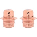 Douilles de lampe 2 pcs bronze or rose e27 cfw89234
