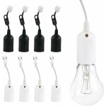 Memkey - douilles de lampe e27, 8 pcs support lampe douille, base dampoule en plastique avec câble, pour ... Memkey - douilles de lampe e27, 8 pcs support lampe douille, base dampoule en plastique avec câble, pour ...