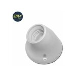 Edm - support de lampe courbe e27 ? intrieur ? blanc ? 40w max ? thermoplastique