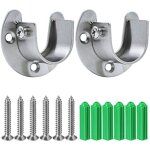 Memkey - douilles de poteau de penderie en acier inoxydable, 2pcs extrémité de tige de penderie robuste ... Memkey - douilles de poteau de penderie en acier inoxydable, 2pcs extrémité de tige de penderie robuste ...