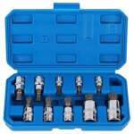 Douille torx m�le 1 / 2'', 1 / 4'', 3 / 8'', 12 embouts torx plats m4 m5 m6 m8 m9 m10 m12 m14 m16 m18, ...