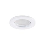 Bague projecteur downlight rond 'sara' acier 81mm - blanc