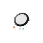 Downlight encastr led rond belur 18w 6500k noir