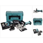 Makita - dpj 180 rtj fraiseuse � rainurer sans fil, 18 v li - ion + 2x batteries 5, 0 ah + chargeur + ...