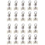 Dpzo - 20 pi�ces rouleaux de rail planeur de voie de rideau plastique twin � roulettes en alliage d'aluminium, ...