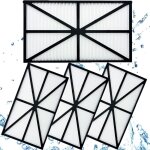 Dpzo lot de 4 panneaux filtres pour robot tiger shark - rcx70101pak2 - noir