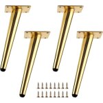 Dpzo - 4 pcs pieds de meubles en m�tal 8 pouces, pieds coniques �l�gants pour canap� et table basse, ...