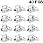 Dpzo - 40 pack porte - cl�s porte - cl�s porte - cl�s bracelet poignet coton queue clip sangle 26mm argent ...