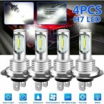 Dpzo - 4pcs 1860 h7 80w haute puissance led antibrouillard lampe phare de voiture ampoule 6000k lumiere ...