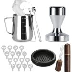 Dpzo - accessoires barista de pour machine � expresso, tampons � caf� avec tamper 316 de 51 mm et pichet ...