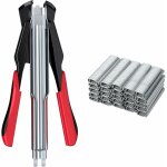 Dpzo - agrafeuse automatique de clture de pince de circlips de pince de fil avec 100pcs anneaux galvaniss ...