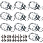 Dpzo - anneaux d'arrimage et taquet, anneau crochet de traction pour remorque de camions et autos (10 ...