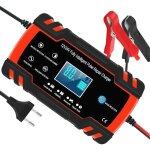 Dpzo - chargeur de batterie intelligent pour voiture et moto 8 a 12 v / 24 v, chargeur de batterie  ...
