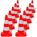Dpzo - jamais utilis] cne de signalisation rflchissant 10 pcs 50 cm rouge et blanc