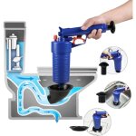 Dpzo - jamais utilis�]d�boucheur de toilette � air comprim�, d�boucheur de toilettes avec 4 ventouses, ...