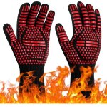 Dpzo - gants de barbecue, gants de four anti - chaleur jusqu'� 800�c, gants cuisine r�sistant � la chaleur ...