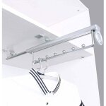 Dpzo - heavy duty porte - v�tements extractible porte pantalon cintre coulissant, penderie telescopique, ...