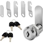 Dpzo - serrure de bo�te aux lettres avec 4 cl�s - livr� avec 5 plaques de verrouillage diff�rentes, serrure ...