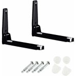 Dpzo - support mural pour micro - ondes, acier inoxydable noir, max. poids 50 kg, convient � tous les ...