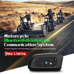 Dpzo - v6 pro intercom moto, l'interphone de casque de moto bluetooth peut connecter 6 coureurs pour ...