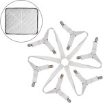 Drap - housse avec attaches hexagonales r�glables et sangles convient � tous les matelas ronds et carr�s ...