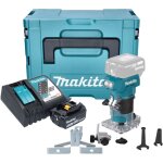 Drt 52 rf1j affleureuse sans fil 18 v 6 mm brushless + 1x batterie 3, 0 ah + chargeur + makpac - makita ...