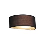 Drum - applique murale avec abat - jour - 1 lumi�re - l 300 mm - noir - moderne - �clairage int�rieur ...