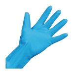 3 paires de gants en cacoutchouc pour le m�nage, la cuisine? - couleur bleu - taille l