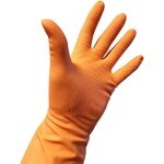 Gants en caoutchouc pour le ménage, la vaisselle - taille s - couleur orange Gants en caoutchouc pour le ménage, la vaisselle - taille s - couleur orange