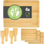 Dunedesign - set d'assiettes  raclette 4 personnes - 30x22 planche  raclette avec spatule