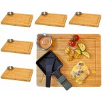 Dunedesign - set d'assiettes  raclette 6 personnes - 30x25 planche raclette avec bol  dips