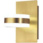 Dunk - applique murale ronde fabas luce 2 lumi�res - applique murale led 16w � intensit� variable - laiton ...