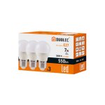 Pack 3 ampoules led mini globe duolec e27 lumi�re chaude 7w - talla