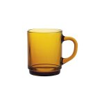 Duralex - versailles ambre verre avec anse 260 ml orange - lot de 6 pcs.