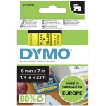 Ruban d'tiquetage dymo d1 43618 couleur de ruban: jaune couleur de police:noir 6 mm 7 m