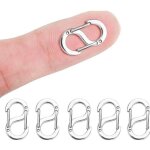 ( �)fermoirs - non sp�cifi� - lot de 5 - acier inoxydable - double ouverture - �