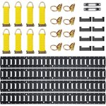 Mophorn - e track tie down rail kit, 30pcs, 5' e track rails, enclosed cargo trailer