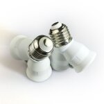 E27 convertisseur de prises 2 en 1 adaptateur de base de 2 adaptateurs pour ampoules à led et ampoules ... E27 convertisseur de prises 2 en 1 adaptateur de base de 2 adaptateurs pour ampoules à led et ampoules ...