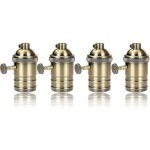 E27 douille de lampe, retro suspension lampe, solide c�ramique adaptateur, 4 pi�ces laiton vintage socket ...